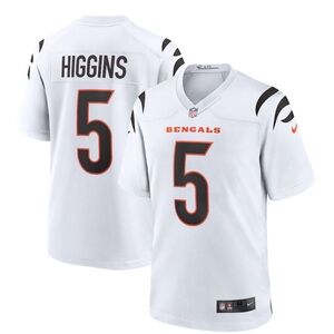 Men's Cincinnati Bengals Tee Higgins Nike White Game Jersey